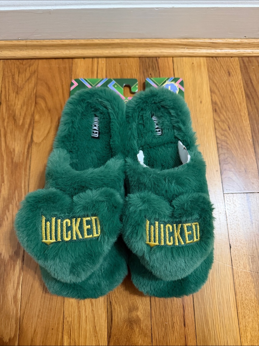 Wicked Green Plush Women's Slippers